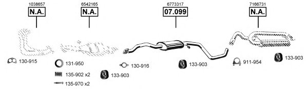 ASMET FO074100 Exhaust System